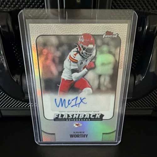 2025 Topps Finest Flashback Autographs Xavier Worthy FBA-XW Refractor Auto