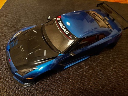 NISSAN SKYLINE GT-R R35 RC Car Body Shell Only 1:10 Blue Mettalic ...