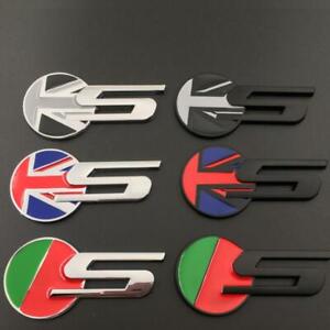3D Matte Black Metal S Sport Logo Badge Emblem for XJ XK XJR XJS XF F-TYPE Parts