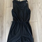 White House Black Market Size 00 Black Sleeveless Romper 1 Piece Faux Skirt WHBM — photo 9
