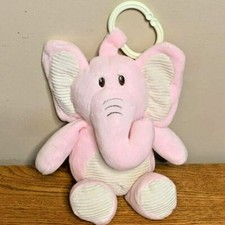 Kellytoy Plush Pink ELEPHANT Clip-On Lovey Plush