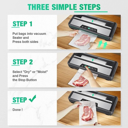 Commercial Food Saver Vacuum Sealer Seal A Meal Machine Foodsaver Sealing kit - Imagen 13 de 26