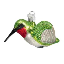Old World Christmas HUMMINGBIRD (16055) Glass Ornament w/ OWC Box