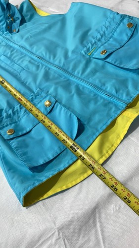 Women’s Chaps reversible vest blue and yellow size small Hooded - Picture 14 of 17