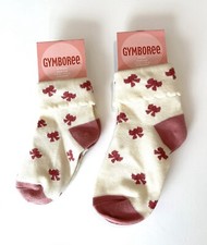 HTF Vintage NWT Gymboree 2007 GIRL DETECTIVE Ivory Pink Bow Socks 12 18 24 2T 3T