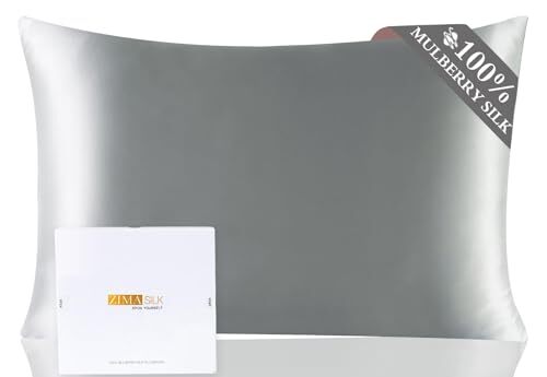 Upgraded 100% Pure Mulberry Silk Pillowcase for Hair and Skin Silk Pillow Cas...