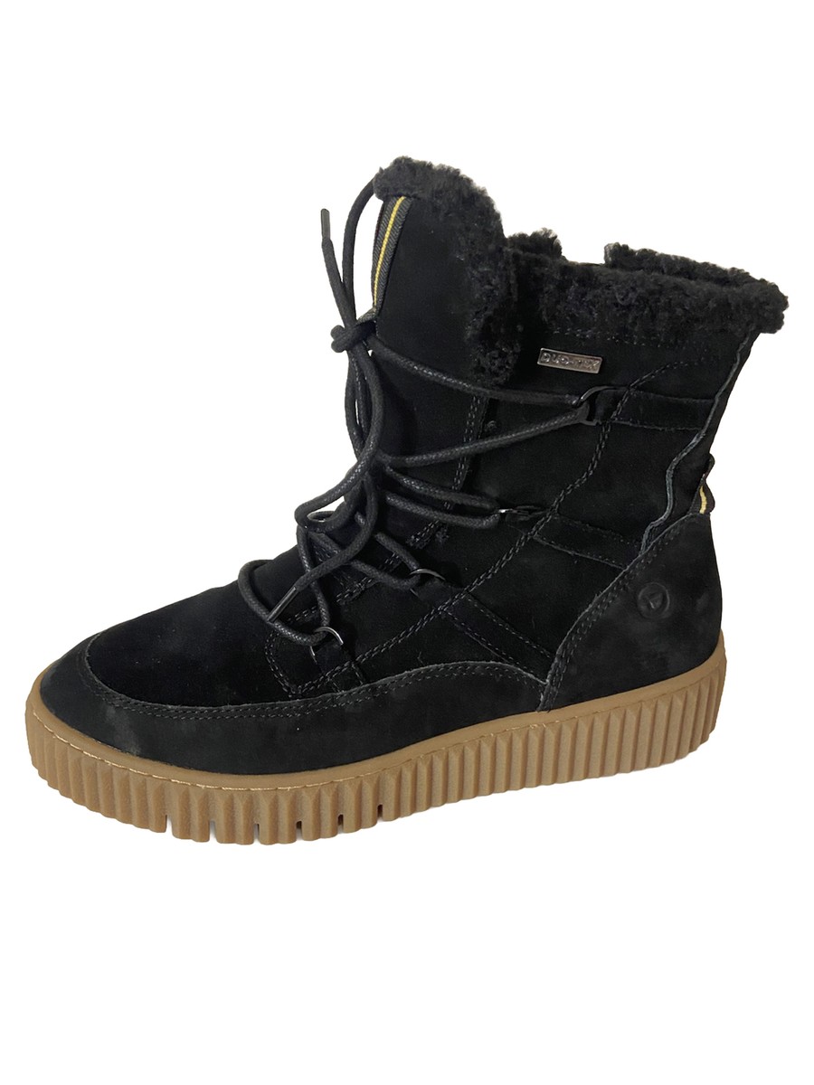 Tamaris Damen Chelsea Boots Mit TOUCHit-Fußbett – Bequeme Stiefeletten Aus Leder & Textil, 3,5 Cm Absatz