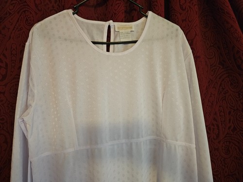 LDS Mormón Largo Blanco Templo Vestido Talla Grande L Pullover por Dressed In White - Imagen 2 de 12