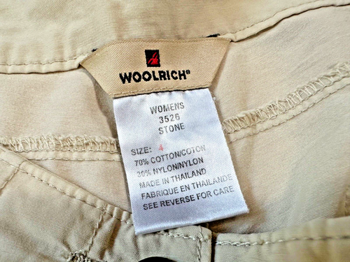 Woolrich 3526 Stone Colored Women's 4 Stretch Cotton/Nylon Bermuda Shorts - Picture 3 of 5