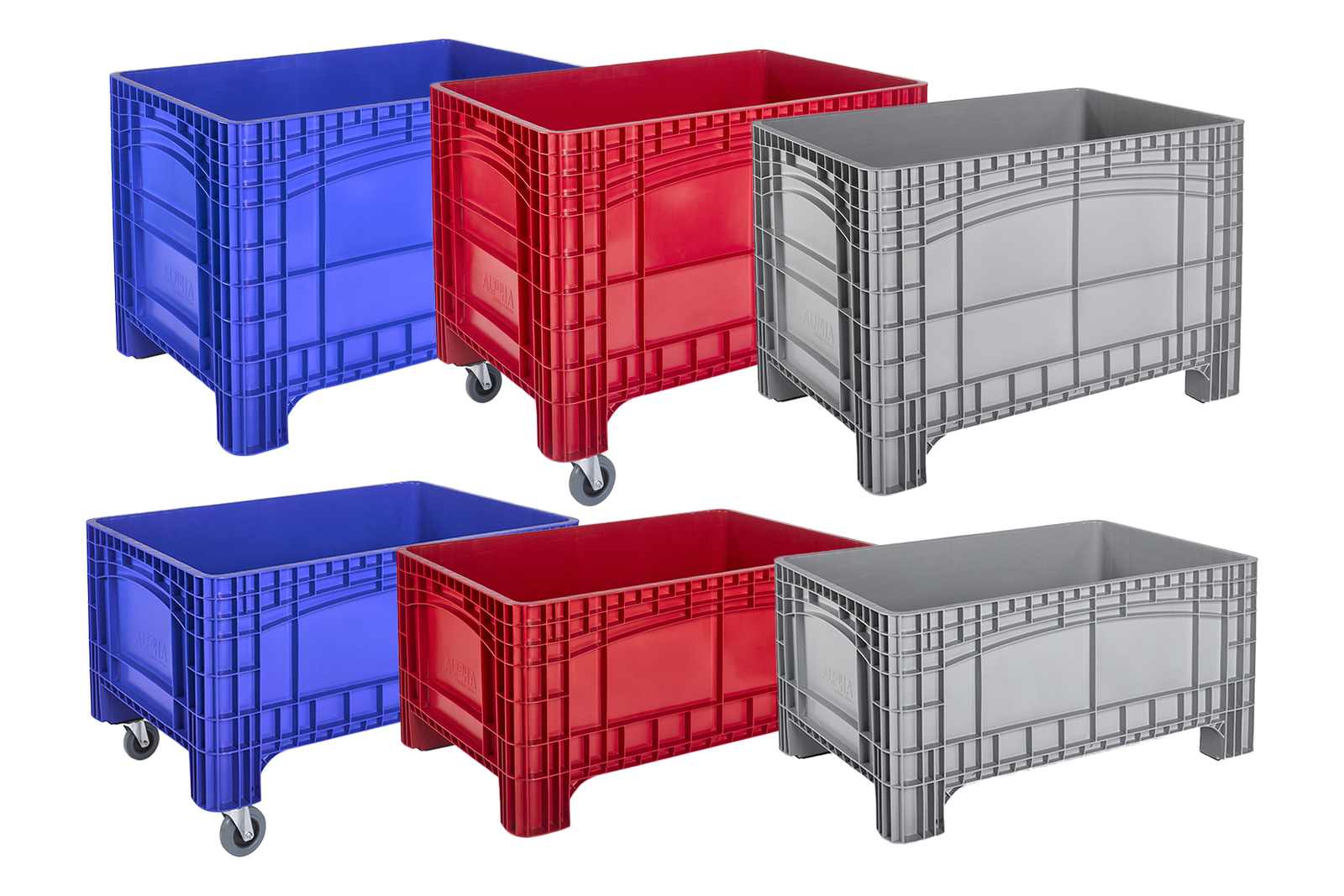 NOAH Palettenbox 1200x800mm, 120x80cm Großbehälter für Lager, Rollwagen Box etc