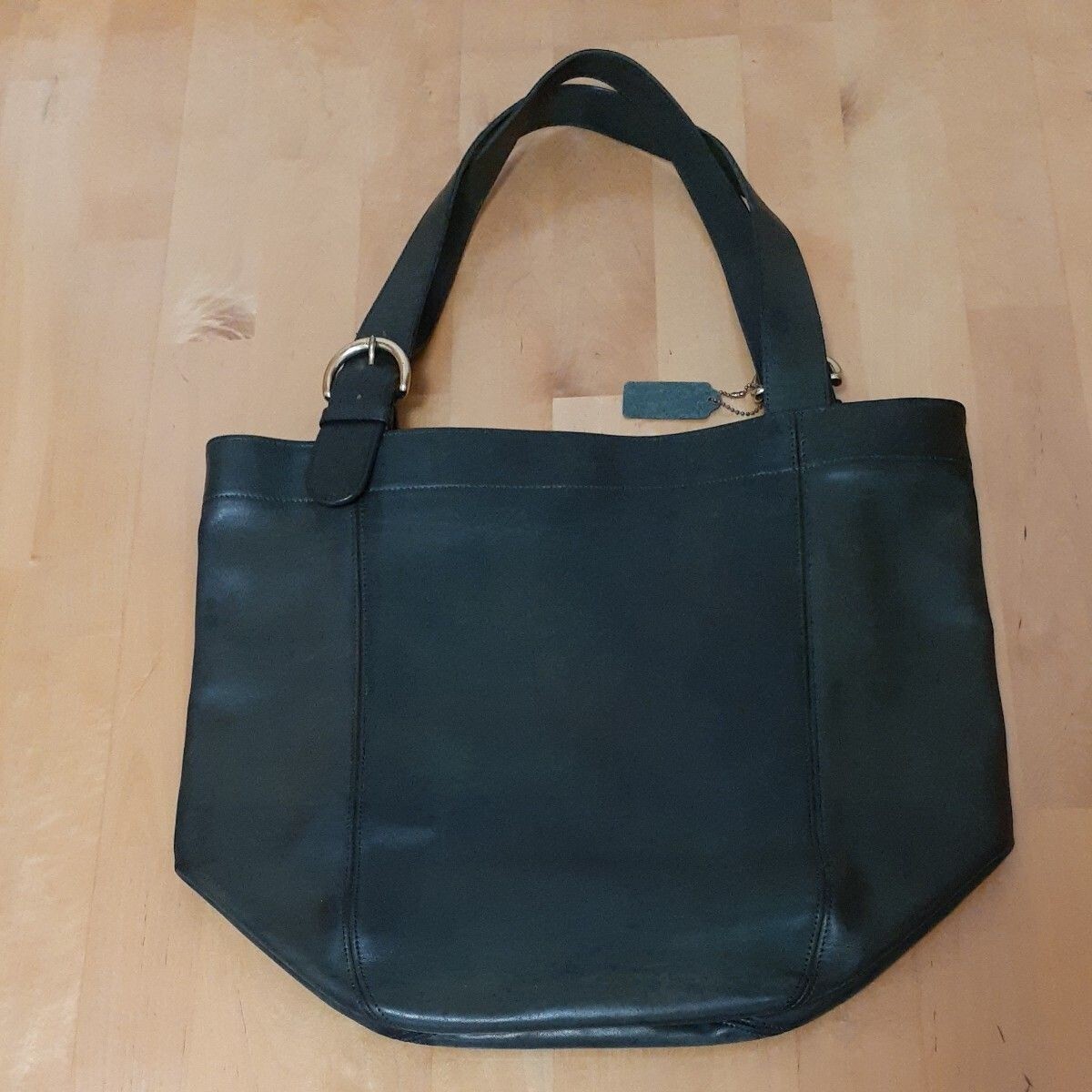 Old Coach 4082 Tote Bag Dark Green Leather Made in Costa