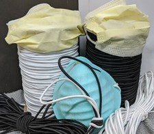 1/8" Elastic Bungee Cord / Shock Cord WHITE or BLACK  *Soft* 