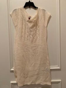 off white knit sweater dress