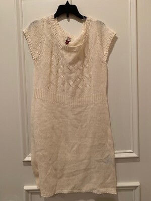 cream cable knit sweater dress