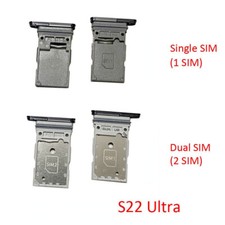 Single Dual SIM card tray SIM slot Holder Adapter For Samsung Galaxy S22 Ultra