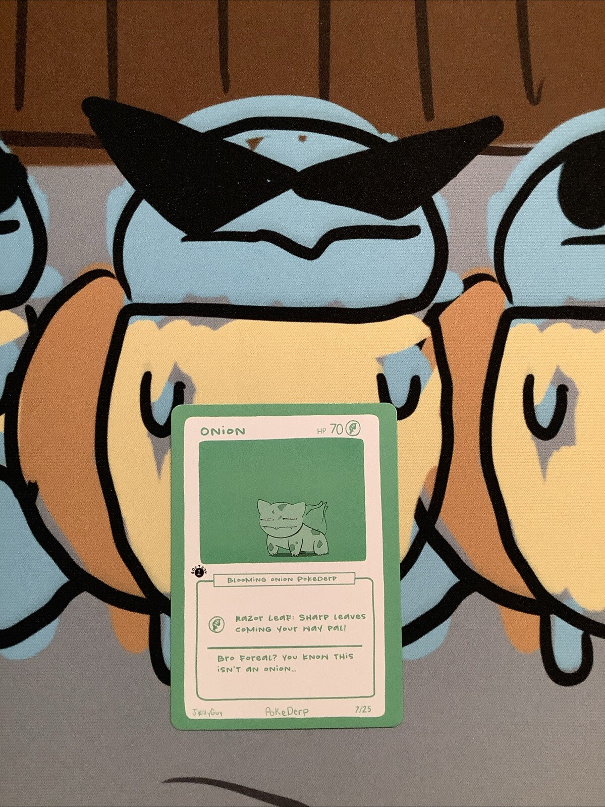 1st Edition Pokederp Onion Bulbasaur 7/25 Second Print Custom Derpy Card