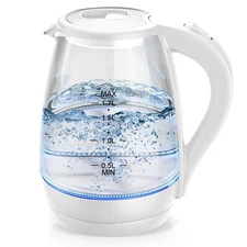 1.7L Glass Electric Kettle, 1200W, Auto Shut-Off, BPA-Free, Boil-Dry Safe