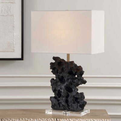BASALT MAN MADE STONE ACCENT TABLE LAMP UTTERMOST 30386