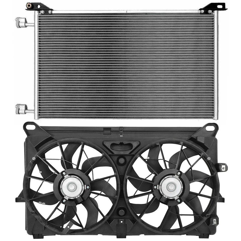 AC Condenser and Cooling Fan Assembly Fit for 2007 2008-2014 Cadillac Escalade - Изображение 2 из 4
