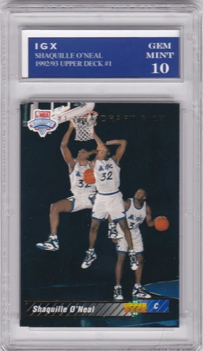 SHAQUILLE O'NEAL ROOKIE CARD Shaq 1992 Upper Deck #1 DRAFT PICK RC GEM MINT 10 !