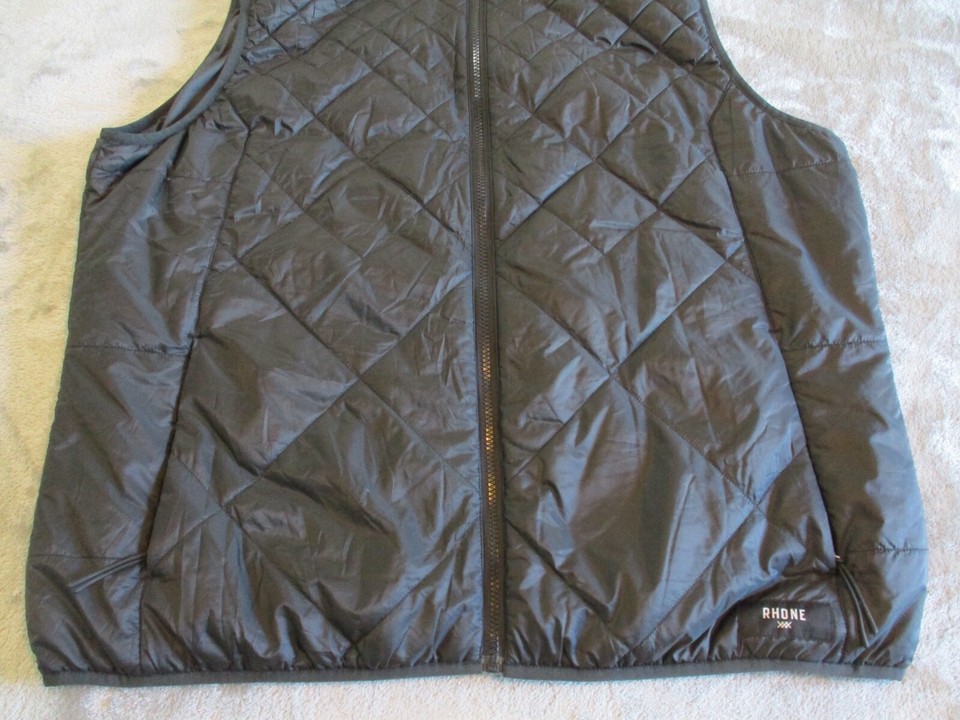 Rhone Puffer Vest Mens XXL Black Quilted Football Basketball Golf