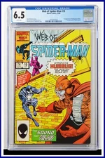 Web Of Spider-Man #19 CGC Graded 6.5 Marvel October 1986 White Pages Comic Book.