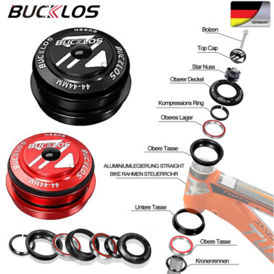 Sealed Bearings Steuersatz 34/44/50.6/52/55/56mm MTB 1-1/8'' Gabel Vorbau Teil