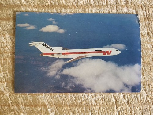 WESTERN AIRLINES BOEING 727-247A.VTG AIRCRAFT POSTCARD*P46