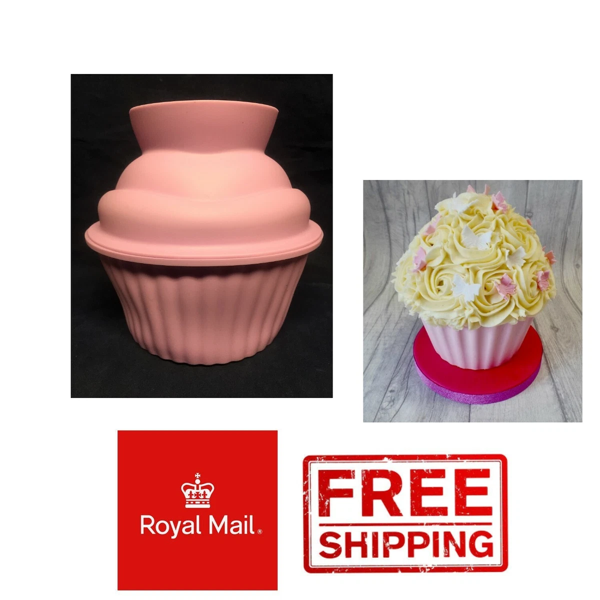 Giant Cupcake Silicone Mould Jumbo Birthday Cup Cake Baking Bake