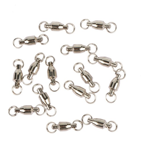 Lot 200pcs Ball Bearing Fishing Swivels with Split Ring Size 6/4/2 Swivel - Picture 4 of 5