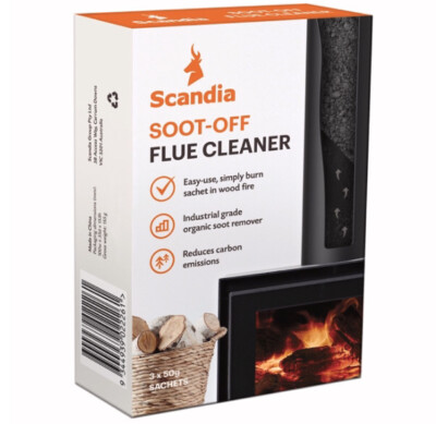Scandia Wood Heater Fittings Soot Off Cleaner maintenance chimney