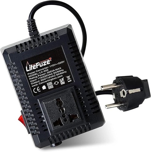 LiteFuze 300W Travel Voltage Converter - LC-300US 300 Watt