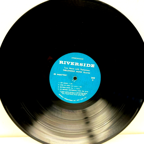 Thelonious Monk Two Hours With 1966 Vinyl Riverside Records - Picture 3 of 7