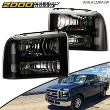 1Pair Headlights Fit For 2005-2007 Ford F250 F350 F450 F550 Super Duty Headlamps