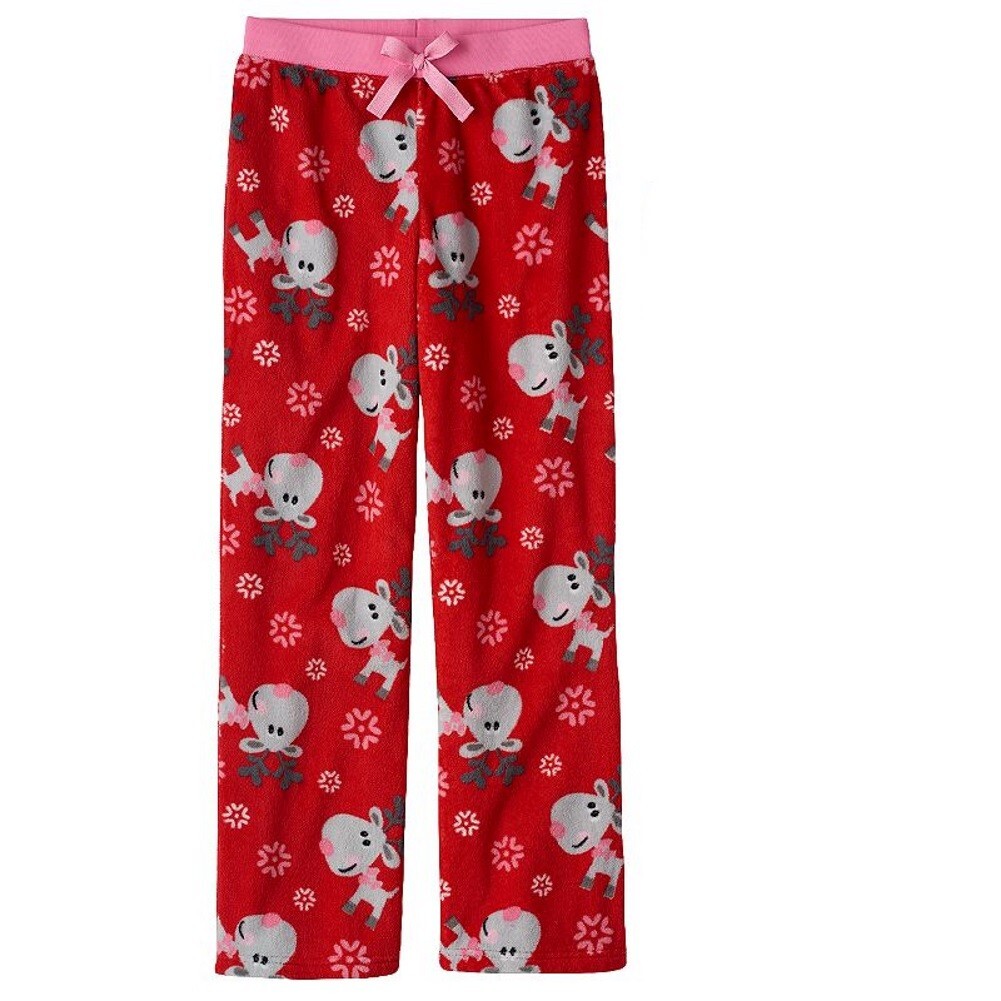 Falls Creek Fleece Holiday Pajama Pants Red Girls XS 4/5 New | eBay