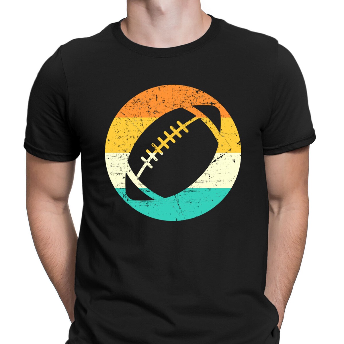 Vintage Retor Funny Rugby Ball Mens Womens Boys Girls T-Shirts-Tee-Top-SN