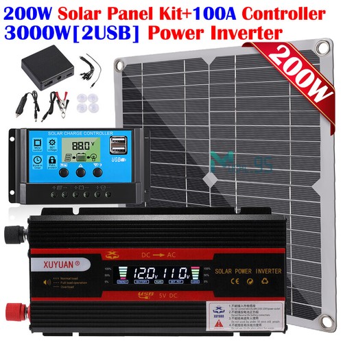 Solar Panel Kit Solar Power Inverter Generator 100A Home 110V Grid System - Picture 72 of 179