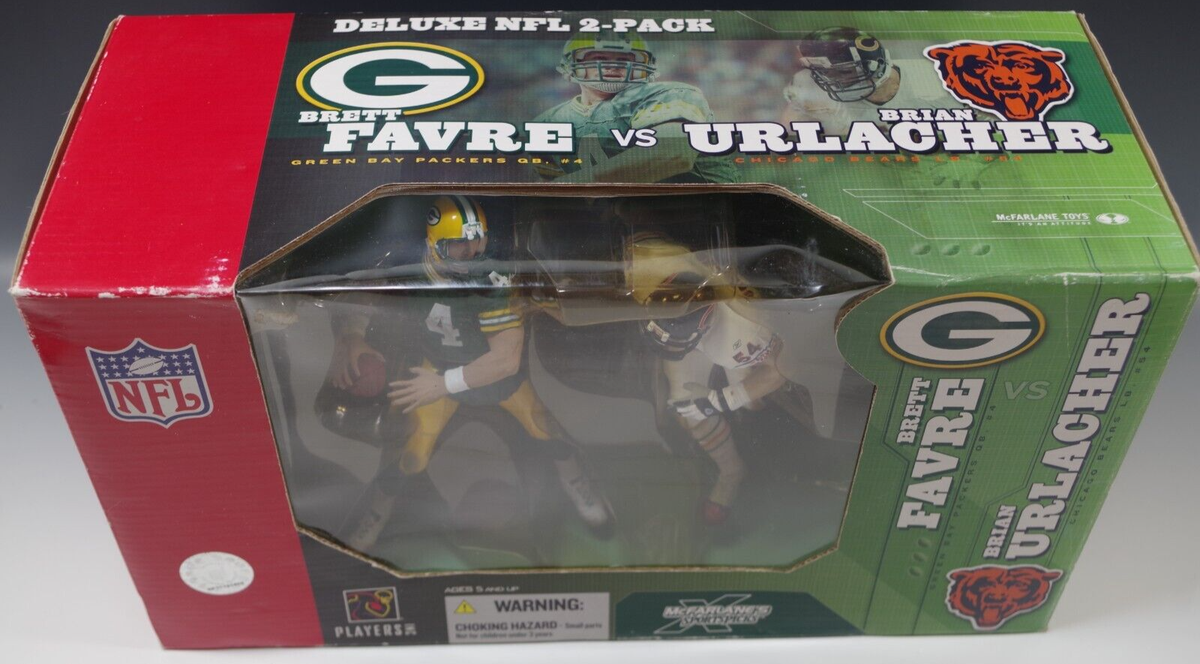 MCFARLANE BRETT FAVRE VS BRIAN URLACHER 2 PACK SET PACKERS NFL