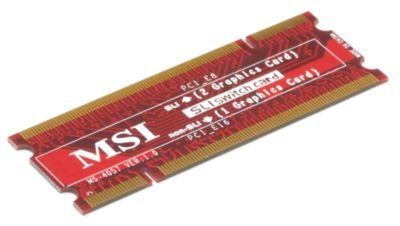MSI MS-4057 Dual Video Card SLI PCI_E8/non-SLI PCI_E16 Switch Card/Umschalter