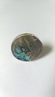 Genuine Natural Abalone Shell Sterling Silver 925 Coin Ring SIZE 7  — photo 8