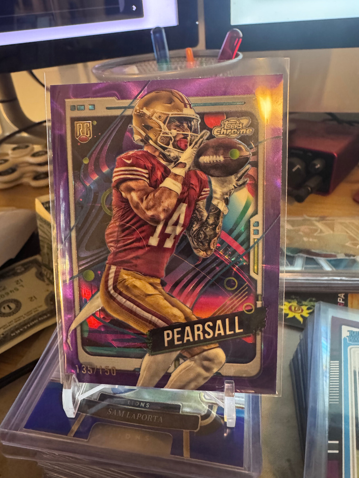 2024 Topps Cosmic Chrome Ricky Pearsall Purple /150 RC 49ers 182