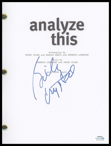Billy Crystal "Analyze This" AUTOGRAPH Signed Complete Script Screenplay ACOA