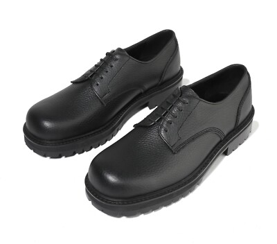 Firenze Atelier Men's Embo Black Leather Oxford Derby Dress Shoes