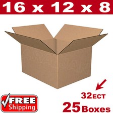 25 - 16x12x8 Cardboard Boxes Mailing Packing Shipping Box Corrugated Carton