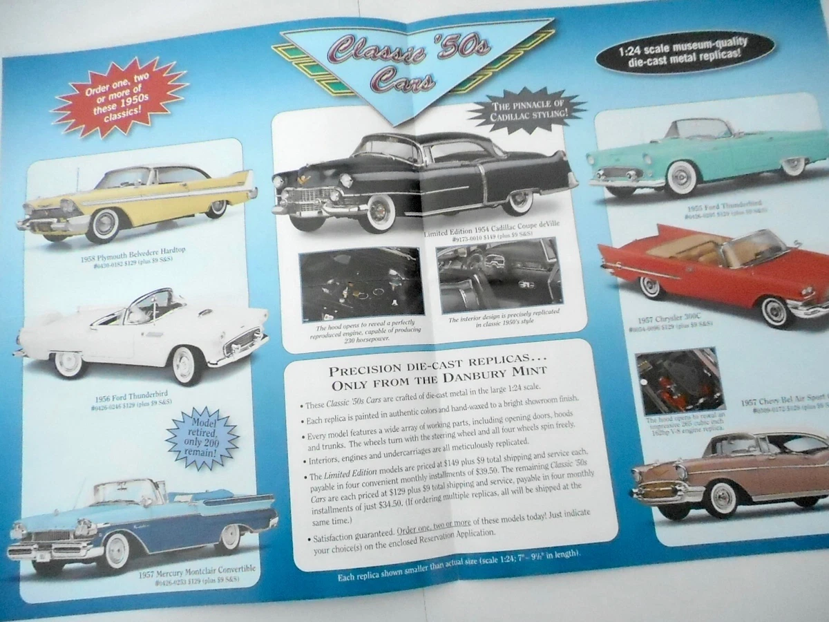 Danbury Mint American Classic 50 s Cars Catalog Free Shipping eBay