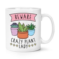 Beware VerrüCkte Pflanze Damen 284Ml Becher Tasse - Lustiger Witz Muttertag
