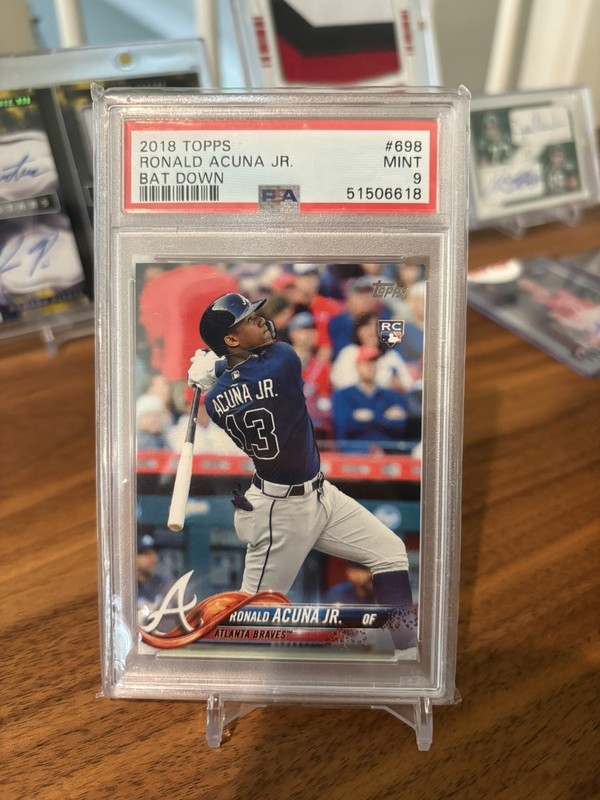 2018 Topps Ronald Acuna Jr. Bat Down RC #698 PSA 9 MINT