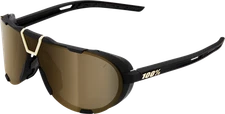 100% Westcraft Sunglasses Soft Tact Black - Soft Gold Mirror