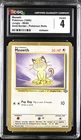 1999 Pokemon Jungle Meowth Gold Border Pokemon Rolls Promo #56 CGC 4