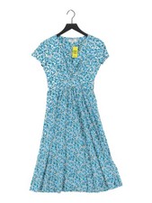 Seasalt Wrap Midi Dress UK8 in Blue